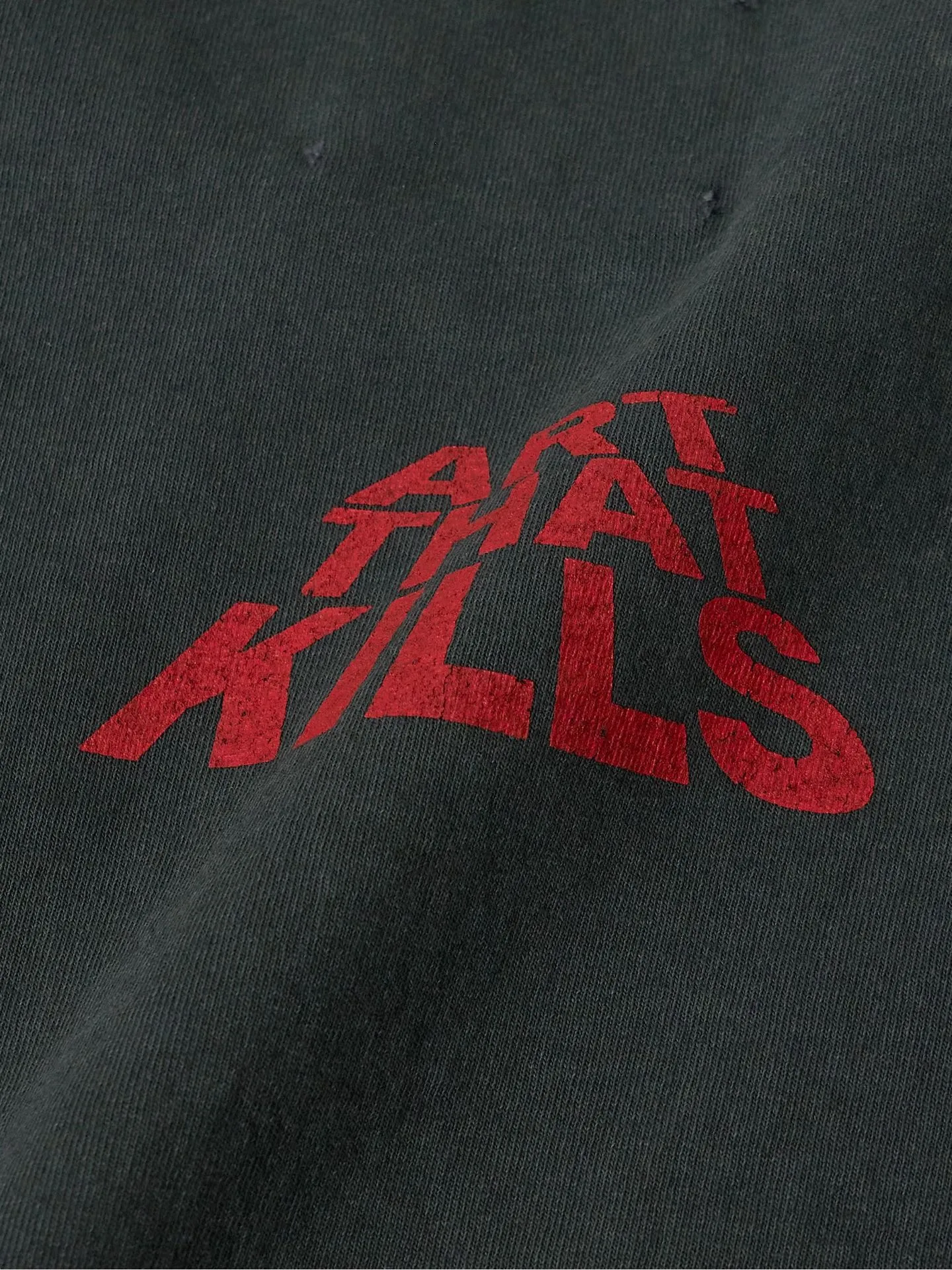 GALLERY DEPT. INTRO EXTRO REVERSIBLE TEE ATK series Reversible slogan TEE Washed black S-XL Ready-made garments Asso special dyed The bones are obviously whitened Rewashed water treatment The printing has an obvious distressed feel The VINTAGE effect is full Original cylindrical fabric Loose version The printing is washed and distressed